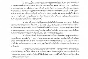 ประกาศสำนักงานคณะกรรมการการอาชีวศึกษา เรื่อง การเปิดการเรียนการสอนของสถานศึกษาในสังกัดสำนักงานคณะกรรมการการอาชีวศึกษา
