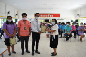 คณะผู้บริหาร  คณะครูและบุคลกรทางการ จำนวน ๕๙ คน เข้ารับการตรวจ Antigen test kit : ATK
